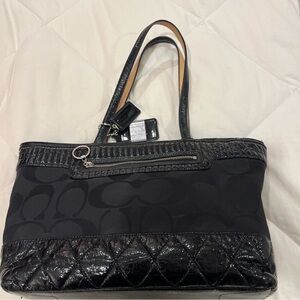 Black Coach Designer Tote Bag